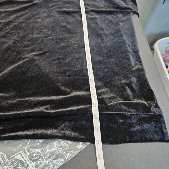 Jones New York Womens Whimsygoth Velvet Top Plus Size Black Office Witchy Grunge - Picture 9 of 10